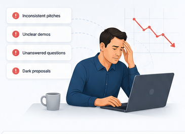 Sales leader reviewing a stalled deal at a laptop